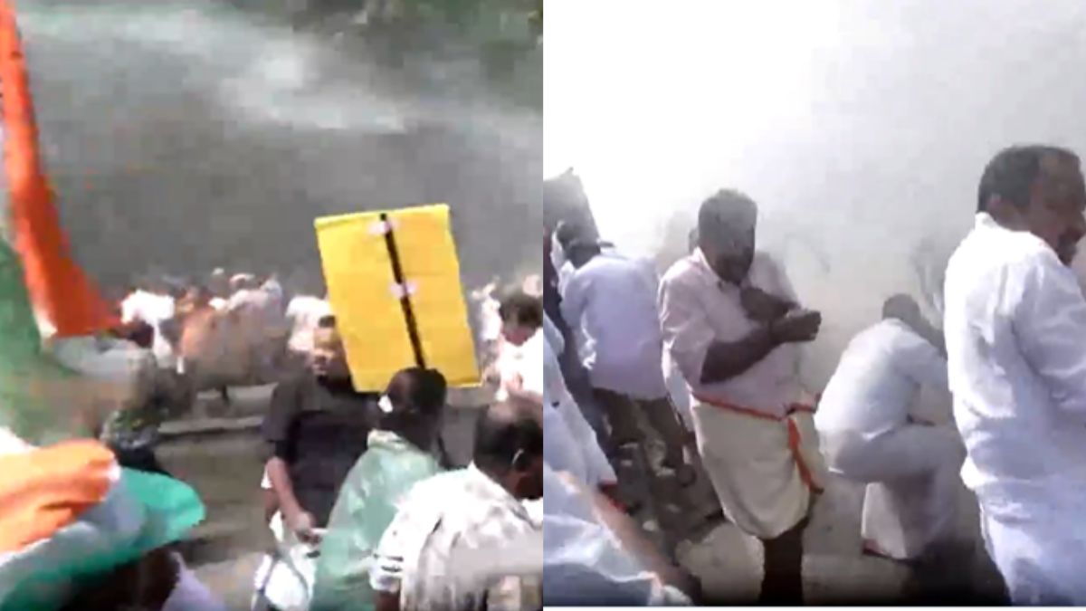 kerala-congress-protest-march-to-dgps-office-turns-violent-police-use-water-cannons-tear-gas-video